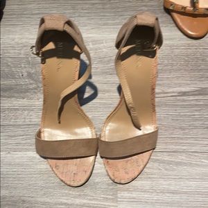 Tan cork heel
